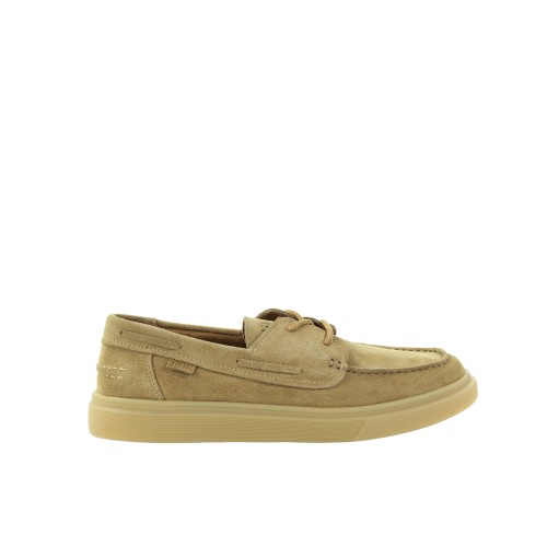 Męskie skórzane mokasyny  w typie żeglarz jasny brąz  GOE TT1N4021