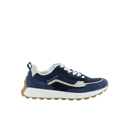 Męskie skórzane niebieskie sneakersy  MARC O'POLO 60223253501350-865