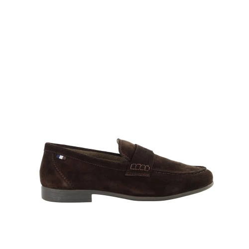 Męskie skórzane  ciemnobrązowe mokasyny  Bugatti 311AW6601400-6100