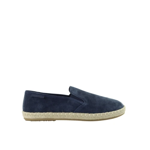 Męskie skórzane granatowe espadryle   MARC O'POLO 60329313805305-890