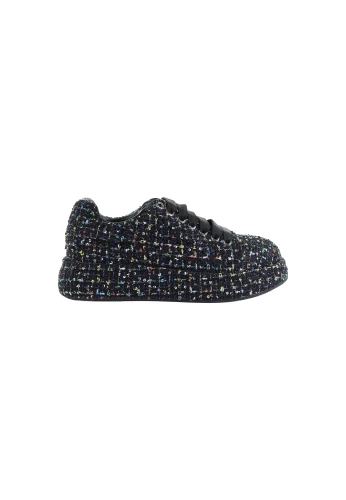 Damskie trampki czarne z cyrkoniami GOE UU2N4008