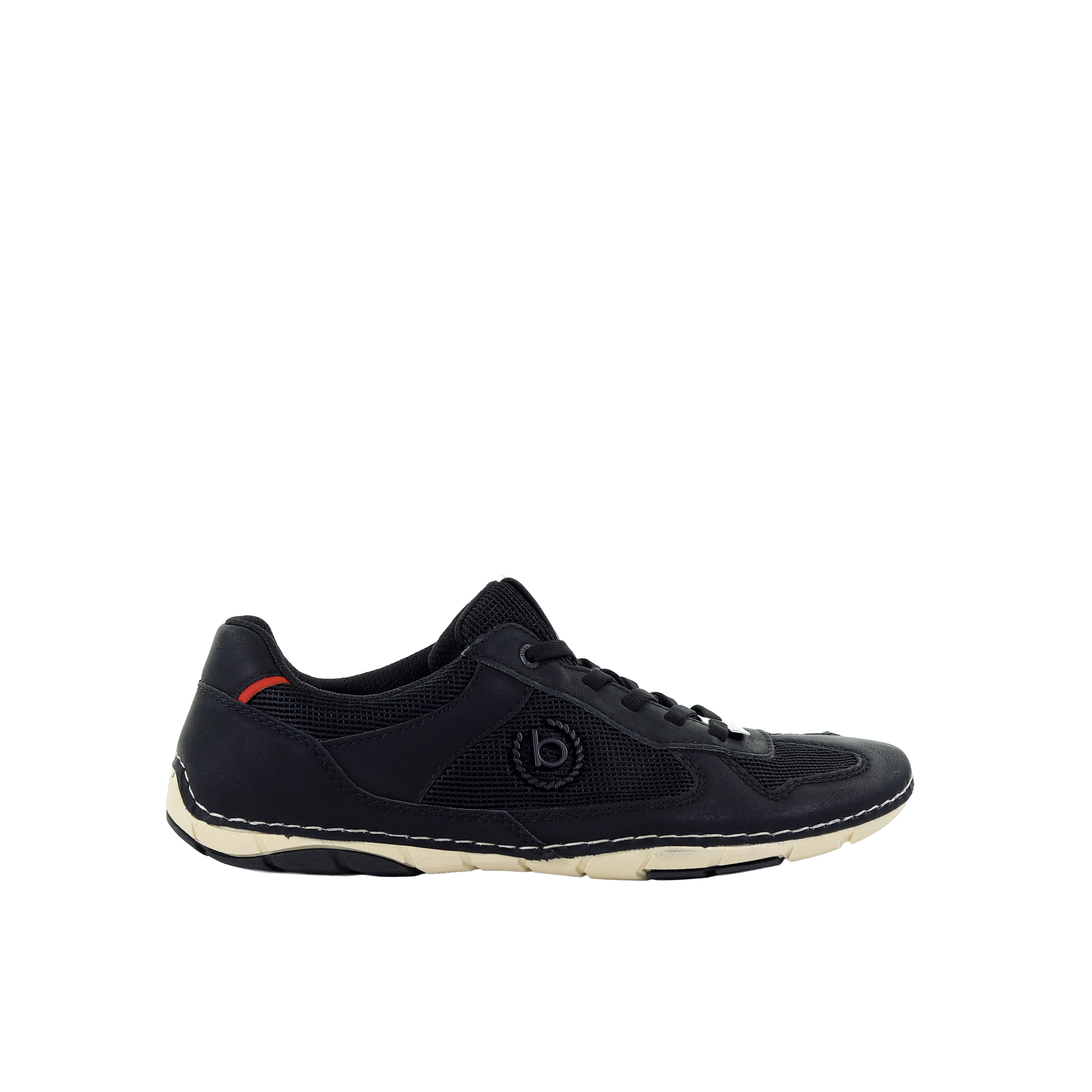 Męskie czarne sneakersy 325A7P065500-1000