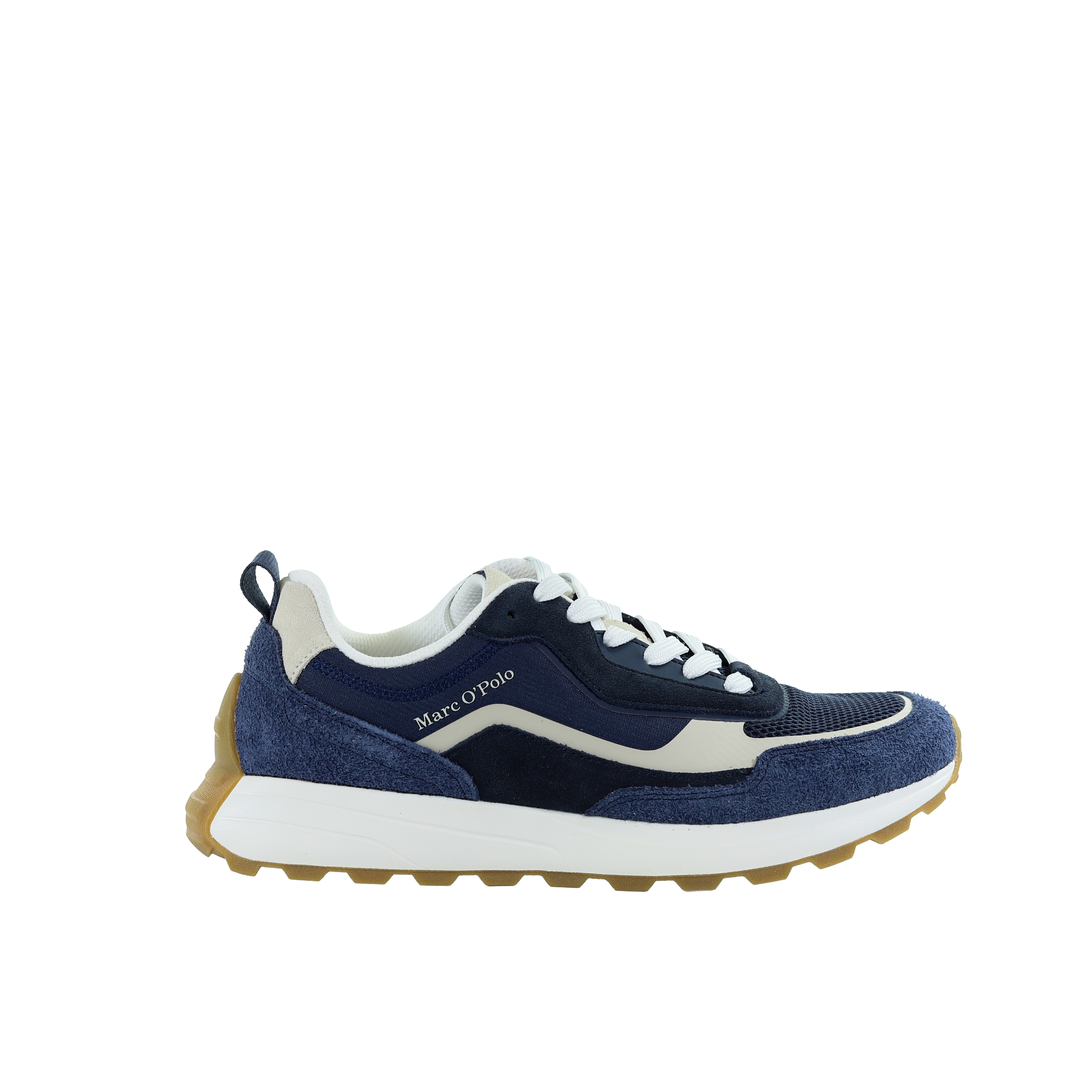 Męskie skórzane niebieskie sneakersy MARC O'POLO 60223253501350-865